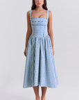 Elegant Pleated Midi Sundress for Special Occasions 1
