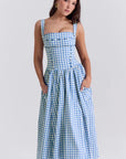 Elegant Pleated Midi Sundress for Special Occasions 3