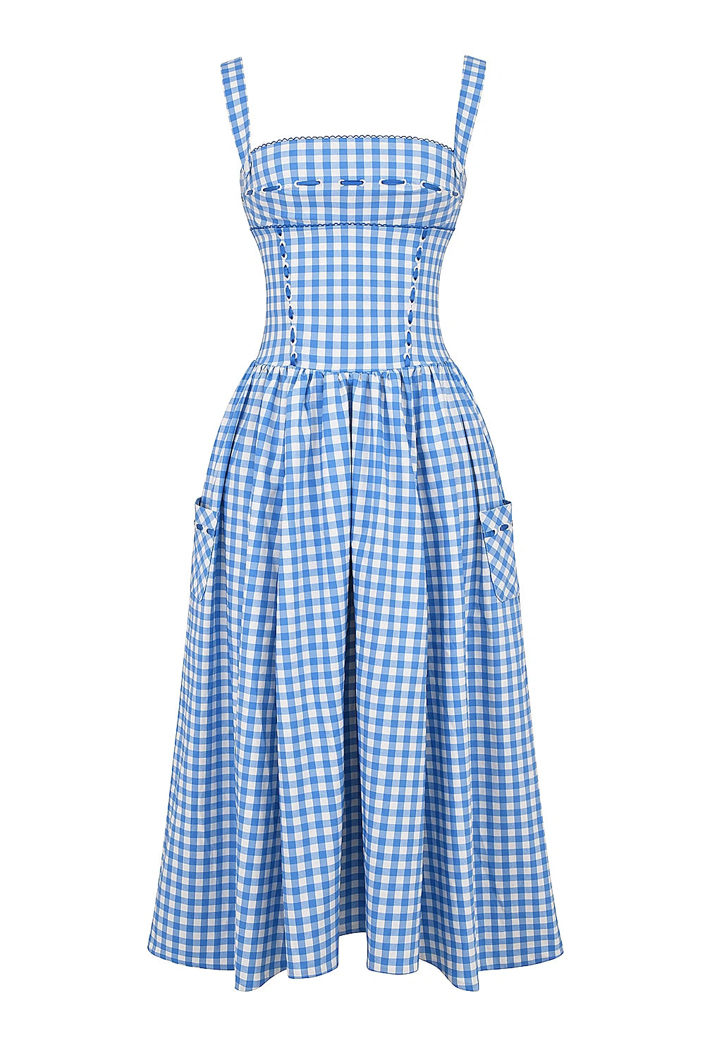 Elegant Pleated Midi Sundress for Special Occasions 6