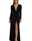 Elegant Pleated V-Neck Midi Dress 3