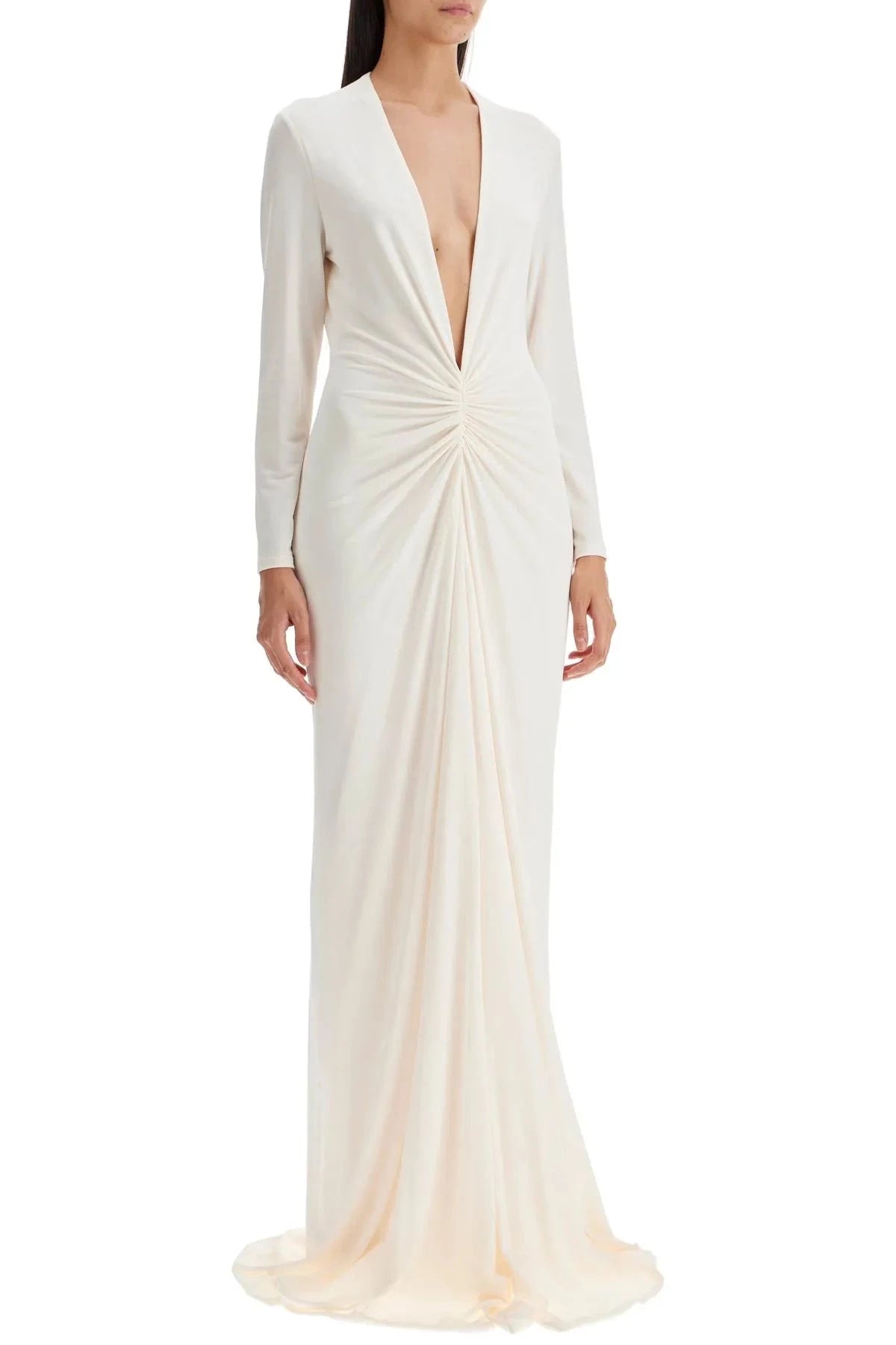 Elegant Pleated V-Neck Midi Dress 6