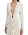 Elegant Pleated V-Neck Midi Dress 7