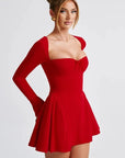Elegant Sweetheart Neckline A-Line Dress with Tulle Skirt 1