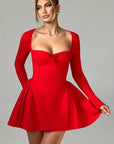 Elegant Sweetheart Neckline A-Line Dress with Tulle Skirt 5