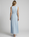 Women’s light blue women's flowing sleeveless maxi dress