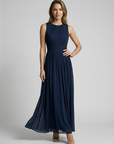 Women’s light blue women's flowing sleeveless maxi dress