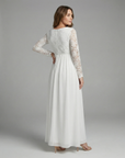 Ella | Maternity Dress Cutout Lace Long Sleeve 2
