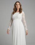 Ella | Maternity Dress Cutout Lace Long Sleeve 3