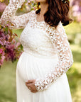 Ella | Maternity Dress Cutout Lace Long Sleeve 6