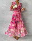 Ella | Maxi Dress Floral Wrap Style Tiered 0