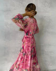 Ella | Maxi Dress Floral Wrap Style Tiered 2