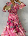 Ella | Maxi Dress Floral Wrap Style Tiered 3