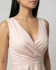 Ella | White Midi Dress A Line V Neck Sleeveless 3