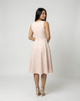 Ella | White Midi Dress A Line V Neck Sleeveless 4