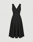 Ella | White Midi Dress A Line V Neck Sleeveless 6