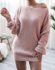 Ella | Womens Dress Off Shoulder Ribbed Knit 1