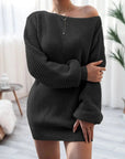 Ella | Womens Dress Off Shoulder Ribbed Knit 5