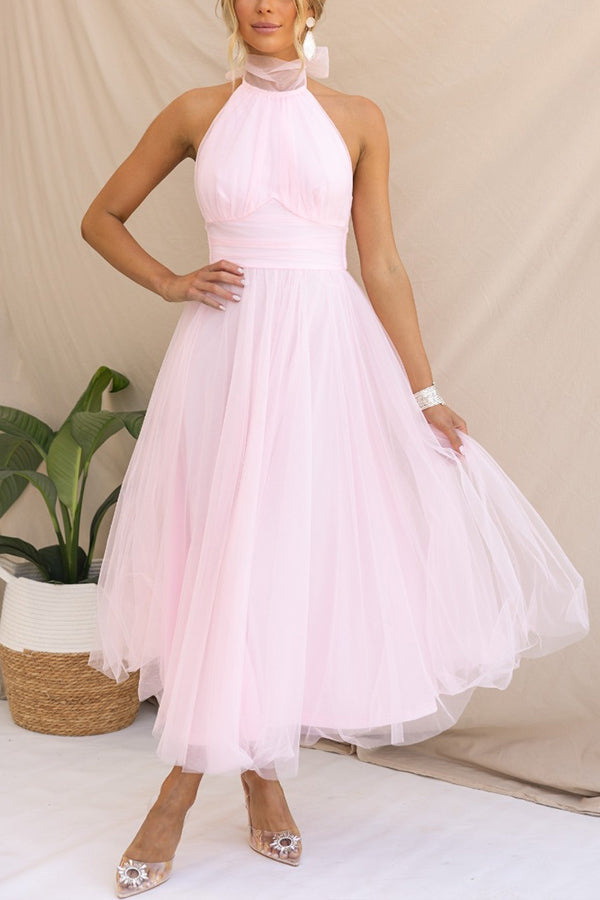 Women’s women's halterneck maxi dress