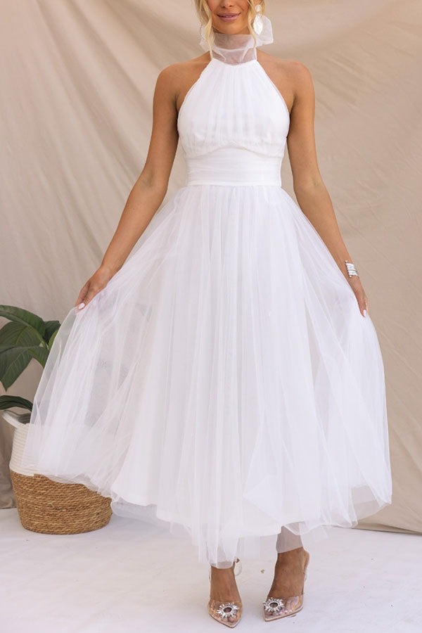Women’s women's halterneck maxi dress