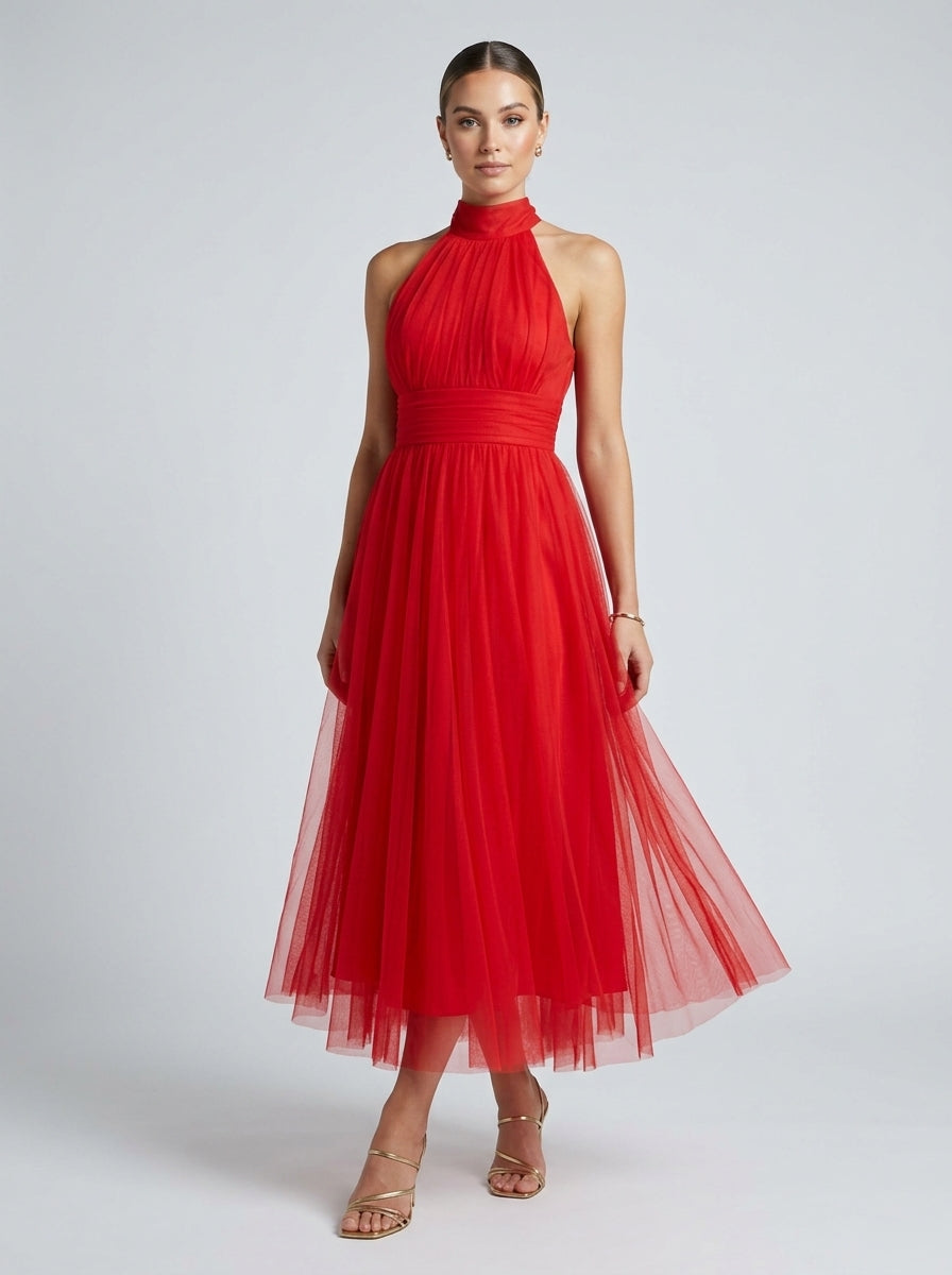 Women’s women's halterneck maxi dress