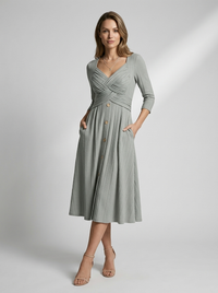 Fleur | Women's A-Line Dress Cross Detail