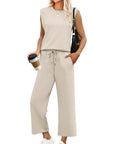 Women’s blue women's sleeveless lounge set
