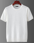 Men’s white men's knitted cotton t-shirt