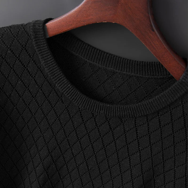 Men’s white men's knitted cotton t-shirt