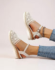 Espadrille Wedge Sandals With Ankle Strap 2