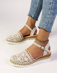Espadrille Wedge Sandals With Ankle Strap 4