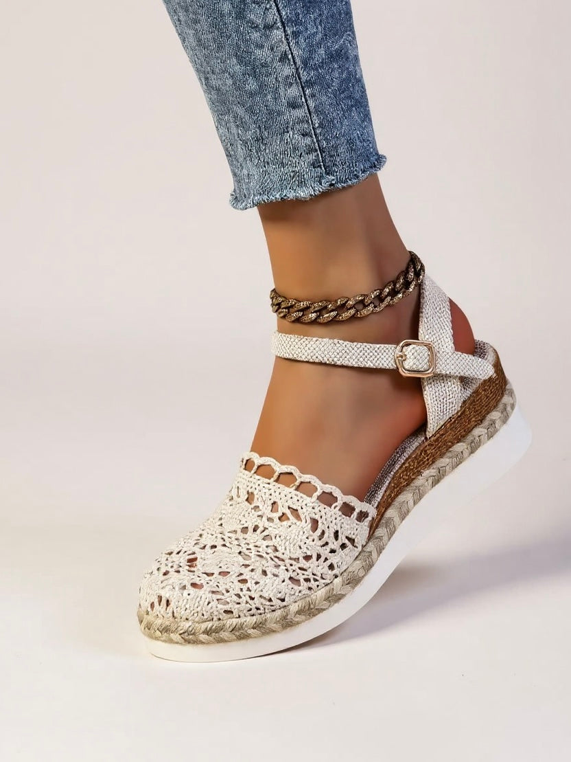 Espadrille Wedge Sandals With Ankle Strap 5
