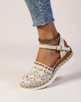Espadrille Wedge Sandals With Ankle Strap 5