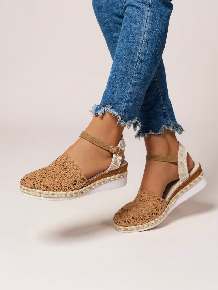 Espadrille Wedge Sandals With Ankle Strap 7