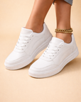 women's casual platform lace-up sneakers