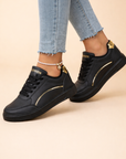 women's casual platform lace-up sneakers