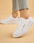 women's casual platform lace-up sneakers