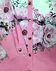 Floral Blouse Long Sleeve Button-Down Top 1