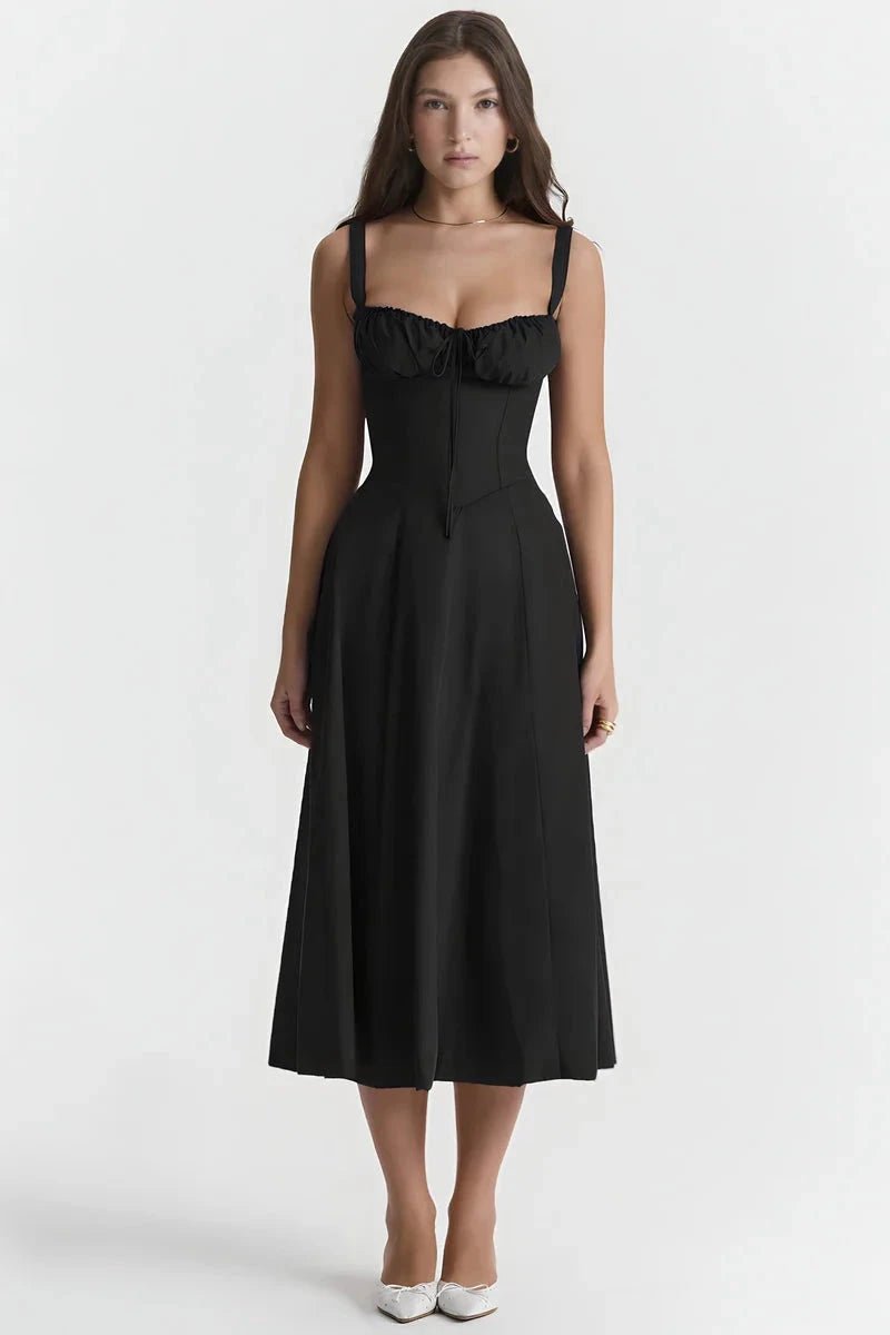 Floral Bustier Summer Dress With Side Slit 12