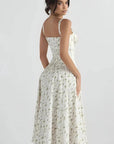 Floral Bustier Summer Dress With Side Slit 2