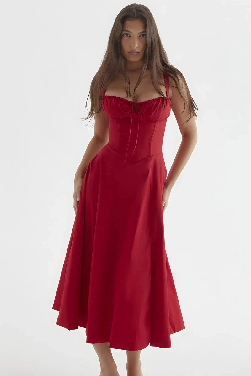 Floral Bustier Summer Dress With Side Slit 3