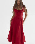 Floral Bustier Summer Dress With Side Slit 3