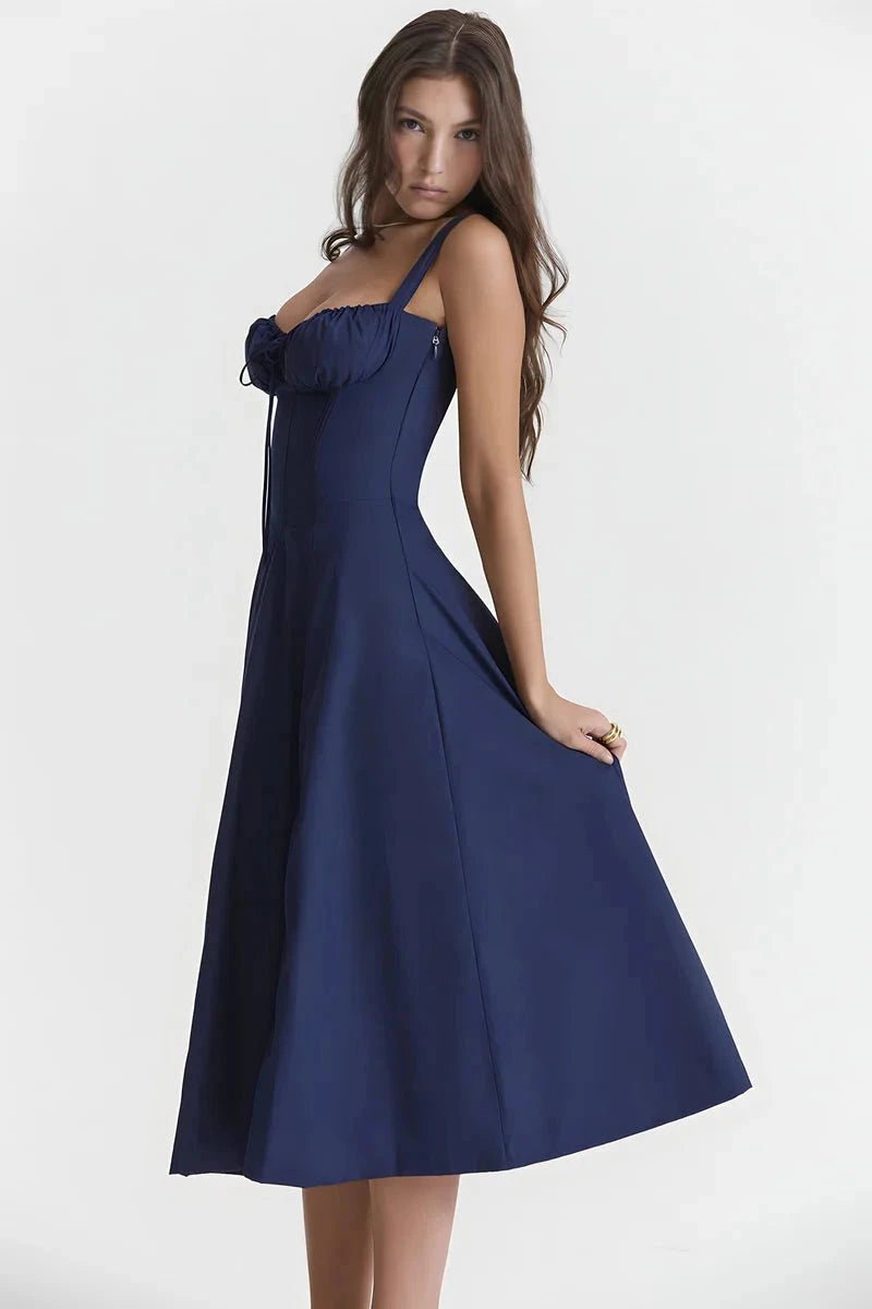 Floral Bustier Summer Dress With Side Slit 7