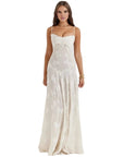 Floral Jacquard Structured Bustier Gown 0
