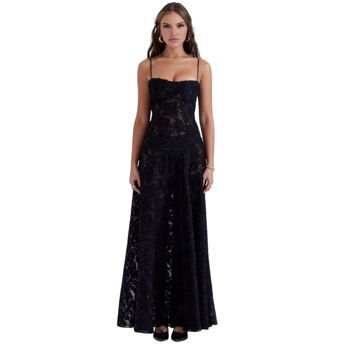 Floral Jacquard Structured Bustier Gown 9