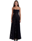 Floral Jacquard Structured Bustier Gown 9