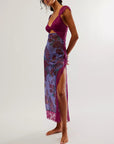 Floral Lace Sheath Dress With Side Slit 10
