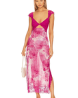 Floral Lace Sheath Dress With Side Slit 13