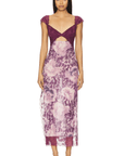 Floral Lace Sheath Dress With Side Slit 16