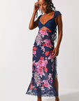 Floral Lace Sheath Dress With Side Slit 17