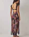 Floral Lace Sheath Dress With Side Slit 3
